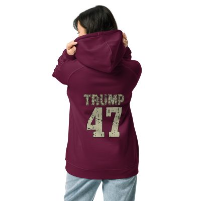 Trump 47 Double Sided - Unisex eco raglan hoodie - Image 6