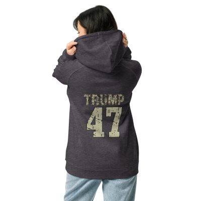 Trump 47 Double Sided - Unisex eco raglan hoodie - Image 9