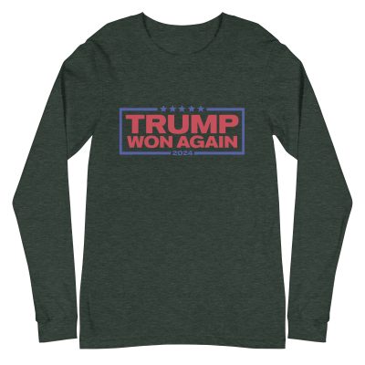 Trump Won Again Unisex Long Sleeve Tee - Image 9