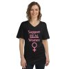 Support Real Women - Unisex Short Sleeve V-Neck T-Shirt