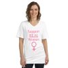 Support Real Women - Unisex Short Sleeve V-Neck T-Shirt - Image 4