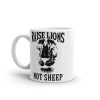 Raise Lion Not Sheep - White glossy mug - Image 2