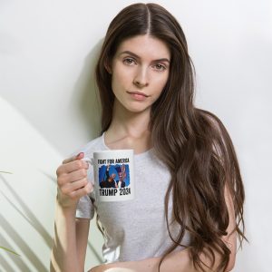 Fight For America - White glossy mug