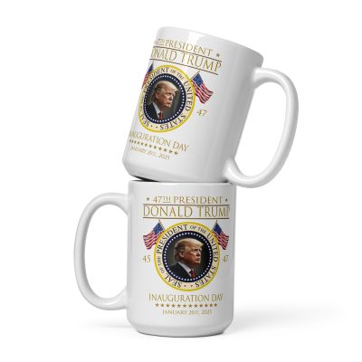 Inauguration 45 47 - White glossy mug - Image 3