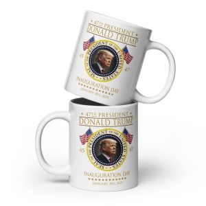 Inauguration 45 47 - White glossy mug