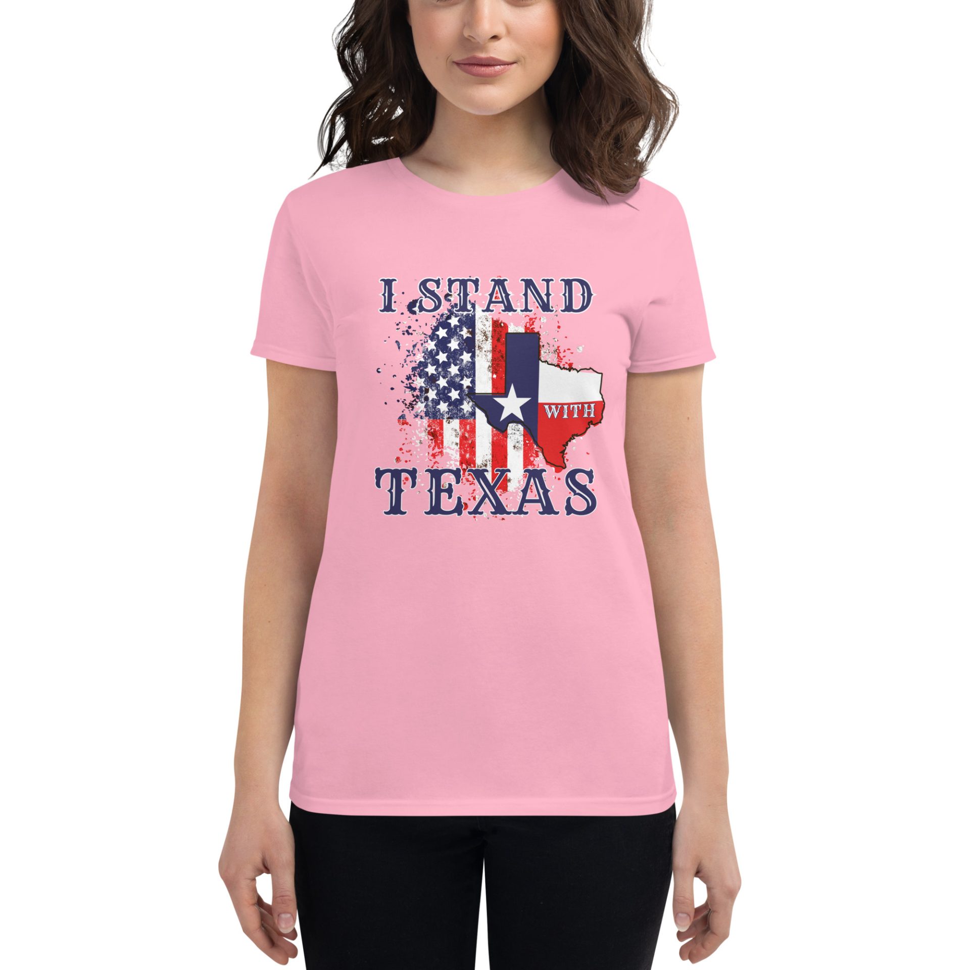 I Stand With Texas – Women’s short sleeve t-shirt – TheOreoExpress.com