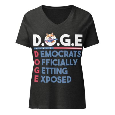 DOGE - Women’s relaxed v-neck t-shirt - Image 11