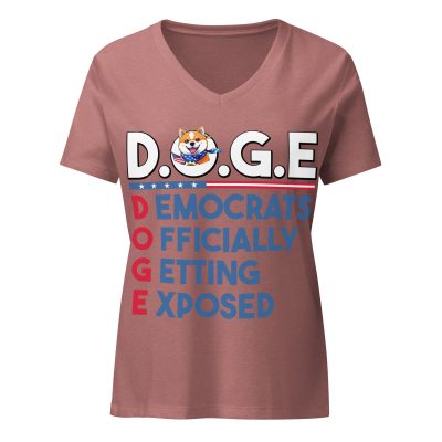 DOGE - Women’s relaxed v-neck t-shirt - Image 15