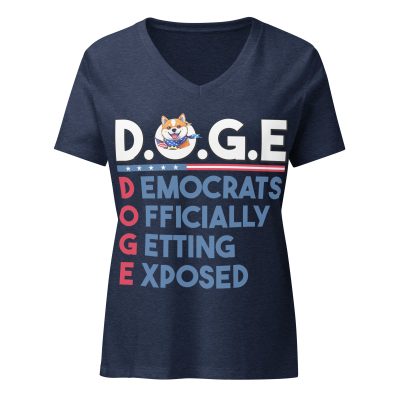 DOGE - Women’s relaxed v-neck t-shirt - Image 7