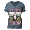 Ill Be Home For Christmas - Women’s relaxed v-neck t-shirt - Image 13