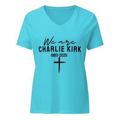 We Are All Chalie Kirk - Women’s relaxed v-neck t-shirt - Image 10